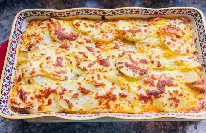 Patates yatağında mantar tarifi fırında kaşarlı vejetaryen ana yemek