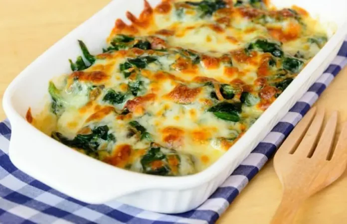 Patatesli ıspanak graten tarifi beşamel soslu üzeri kaşarlı fırın yemeği